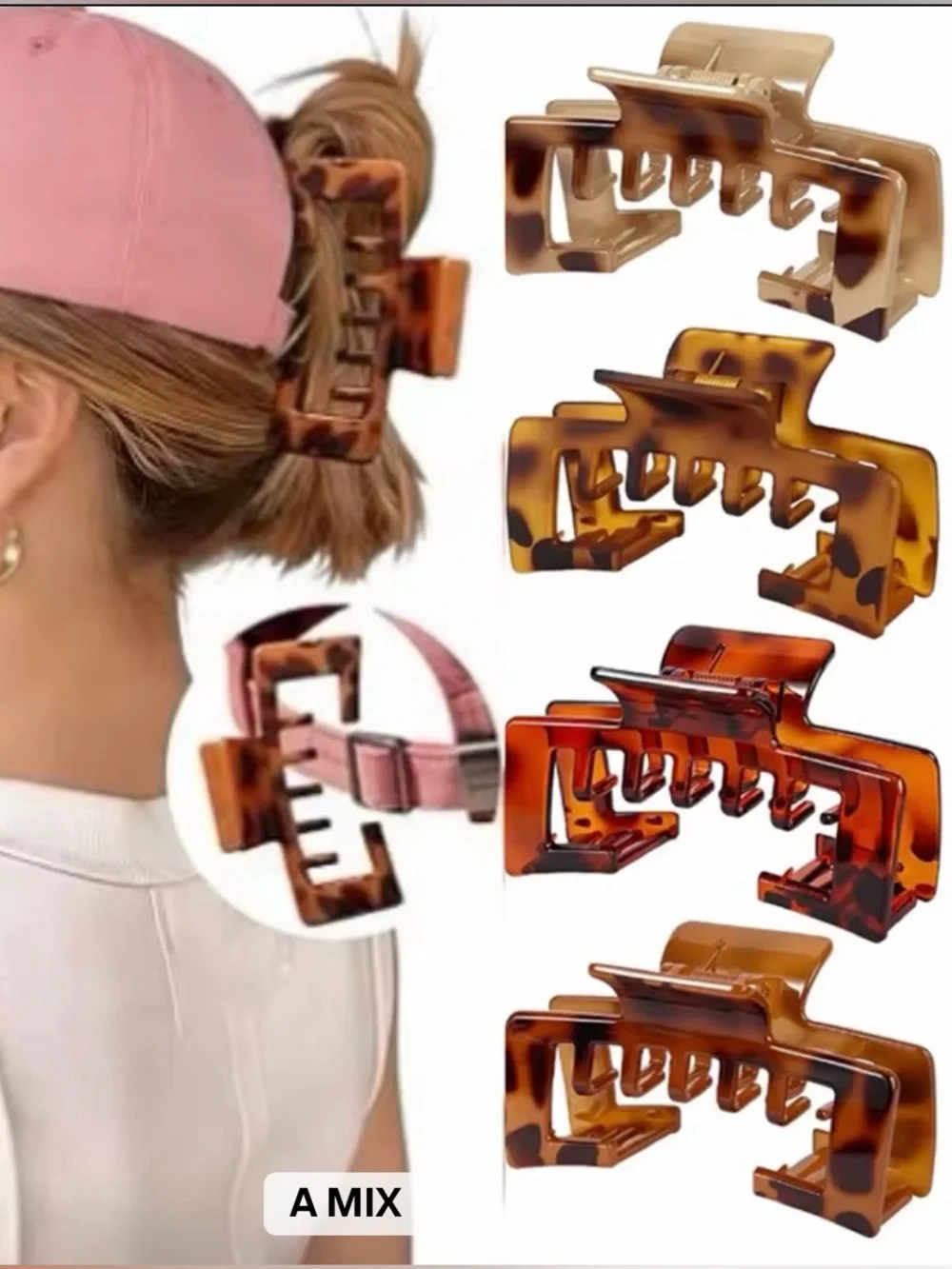 Baseball Cap Claw Clip Set | 4-Pack | Choose Your Color Set | Hat-Friendly| NEW
